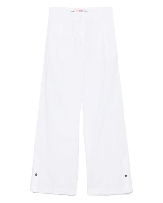 Iceberg White Trousers With Pinces