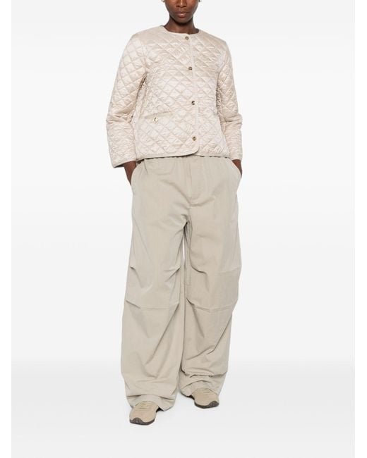 Max Mara Natural Quilted Blouson Jacket