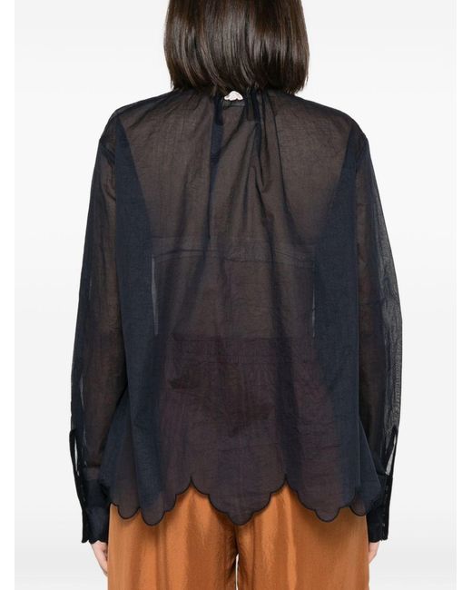 Forte_forte Blue Embroidered Cotton Shirt