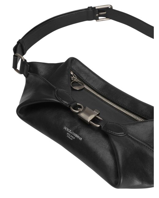 Dolce & Gabbana Black Lock Marsupio for men