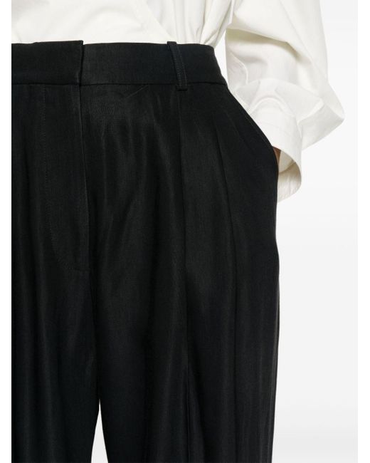 Studio Nicholson Black Wool Wide Leg Trousers