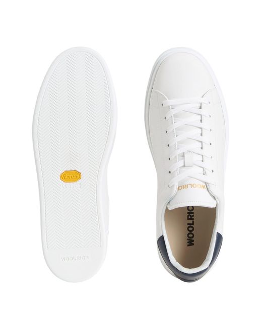 Woolrich White Classic Court Sneaker for men