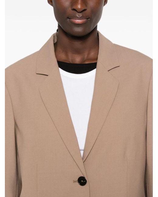 Closed Natural Wool Blend Double-Breasted Jacket