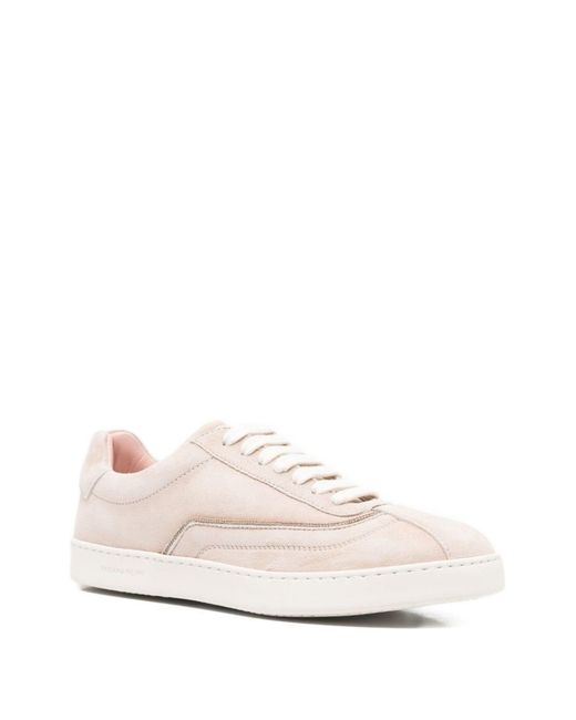 Fabiana Filippi Pink Suede Leather Sneakers