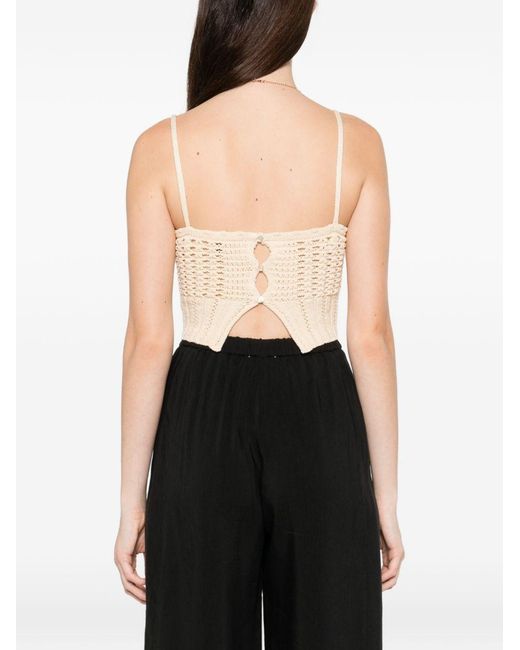 Forte_forte Natural Knitted Bralette Top