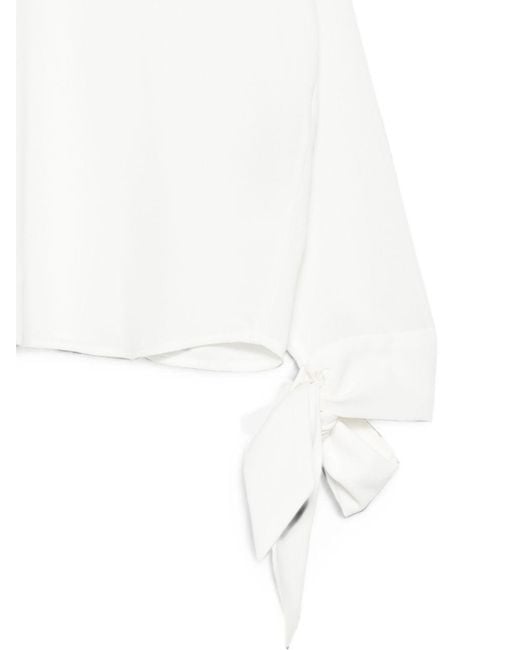Emporio Armani White Crepe Blouse