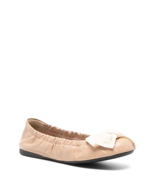 Prada Pink Leather Ballet Flats