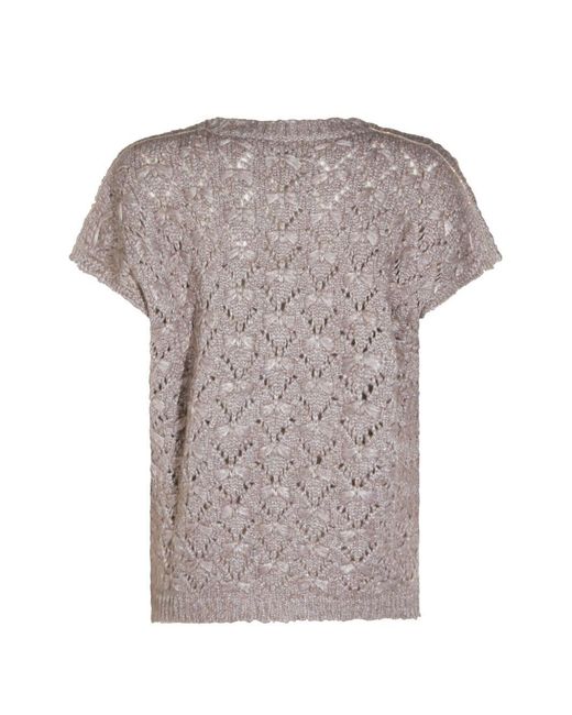 Fabiana Filippi Gray Wool Blend Top