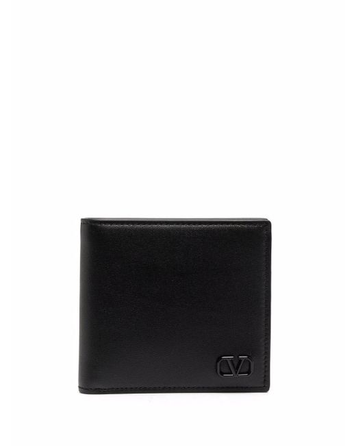 Valentino Garavani Vlogo Leather Billfold Wallet in Black for Men | Lyst