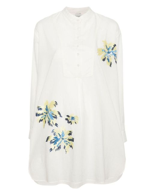 Paul Smith White Embroidered Shirt