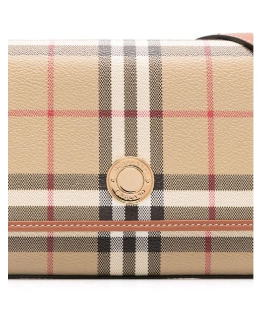 Borsa A Tracolla Check di Burberry in Natural
