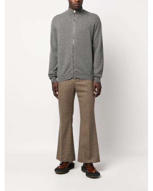 Paul Smith Gray Cashmere Zip-up Cardigan for men