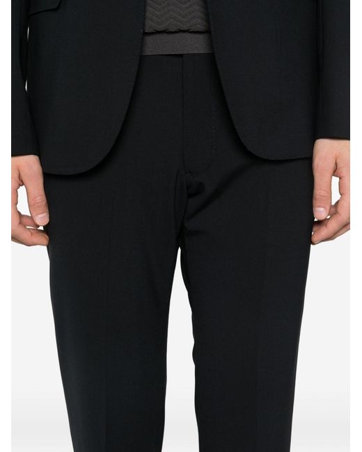 Emporio Armani Black Wool Single-Breasted Suit for men
