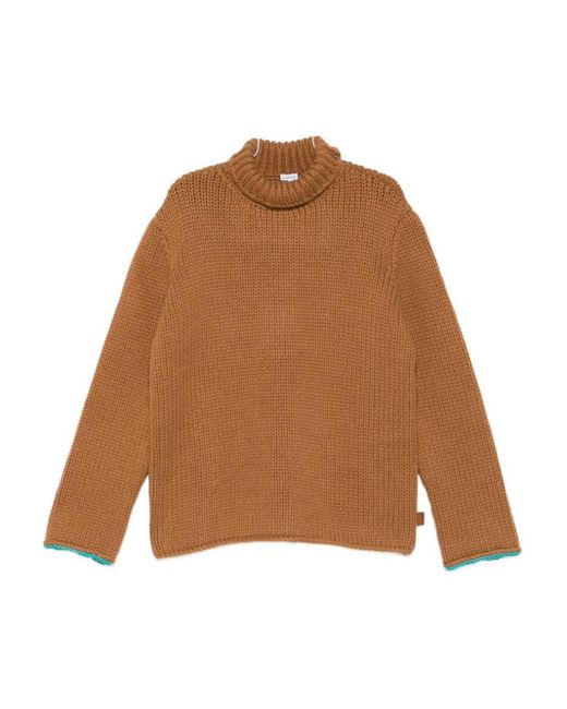 Loewe Brown Wool Turtle-Neck Sweater for men
