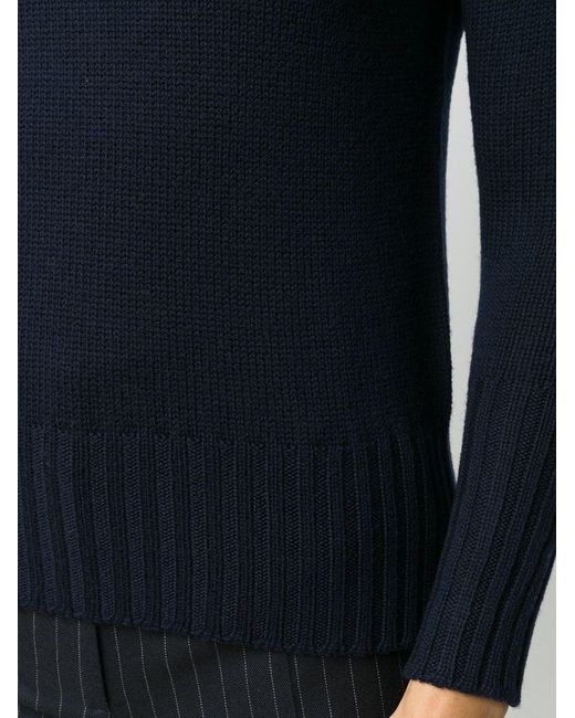 Drumohr Blue High Neck Sweater