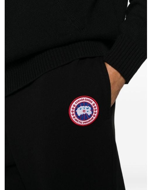 Canada Goose Black Loon Cotton Sweatpants for men