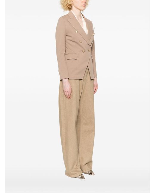 Circolo 1901 Natural Cotton Double-Breasted Jacket