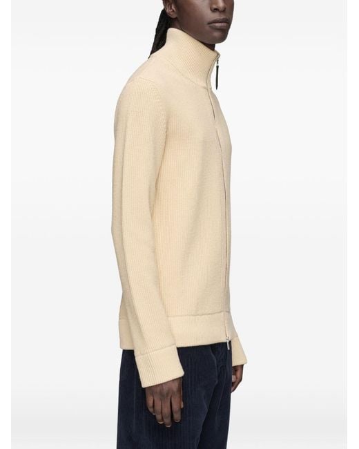 Maison Margiela Natural Wool Zipped Cardigan for men