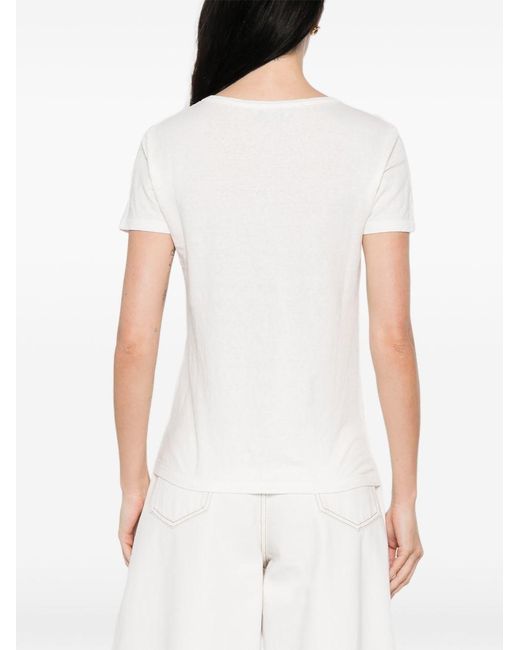 Base London White Linen T-Shirt