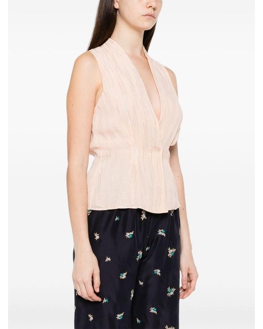 Forte_forte Pink V-Necked Vest