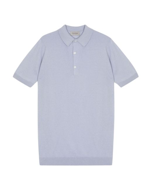 John Smedley Blue Polo Adrian for men