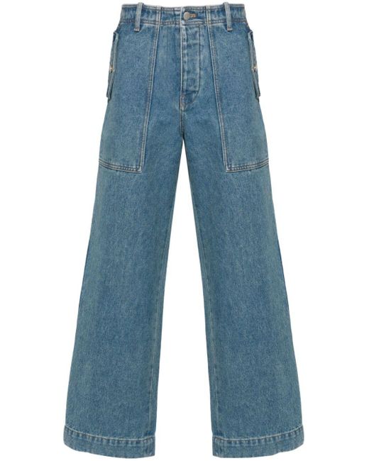 Maison Kitsuné Blue Workwear Denim Cotton Jeans for men