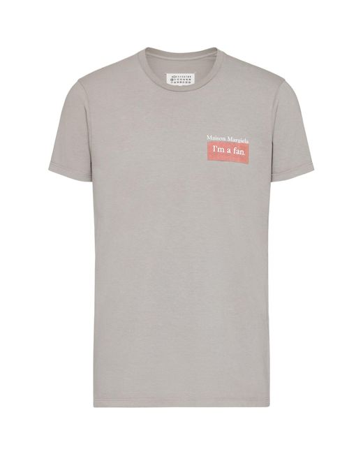 Maison Margiela Gray Cotton T-Shirt for men