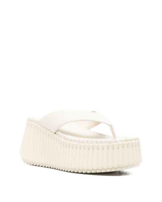 Chloé Natural Nama Platform Sandals