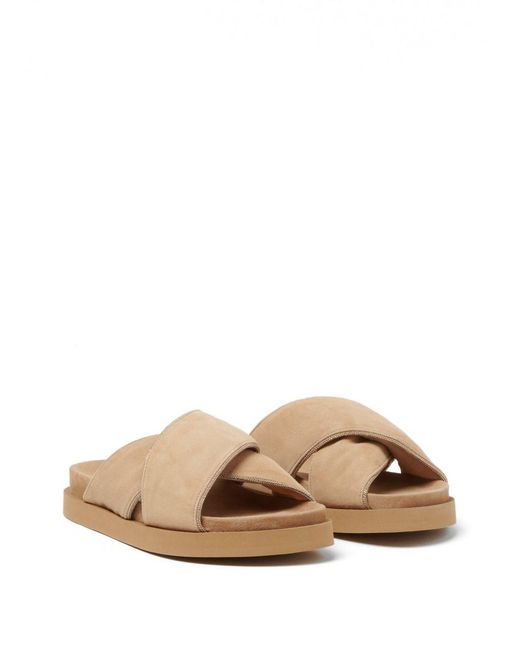 Fabiana Filippi Brown Suede Leather Platform Sandals