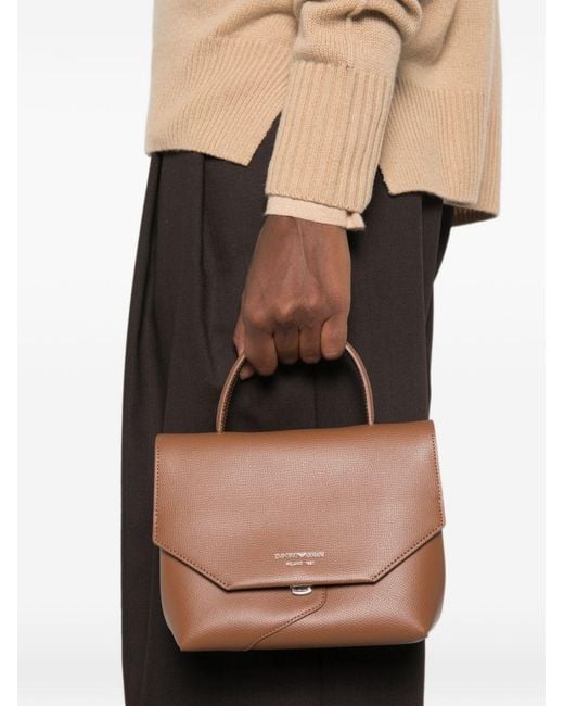 Emporio Armani Brown Small Leather Handbag