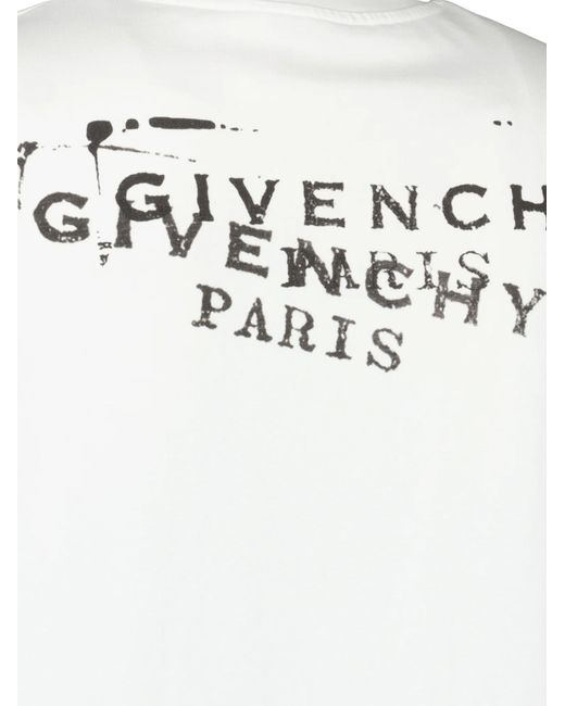 Givenchy White Logo Cotton T-Shirt for men