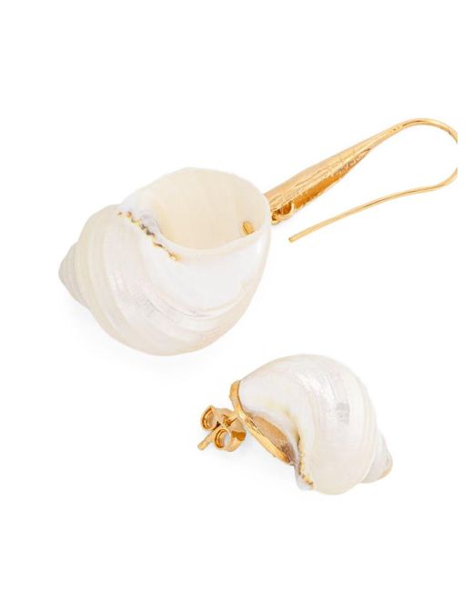 Forte_forte White Shell Earrings