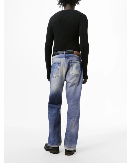 Our Legacy Blue Azure Print Jeans for men