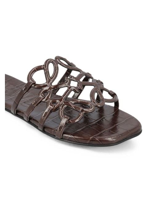 Loewe White Petal Anagram Flat Sandals