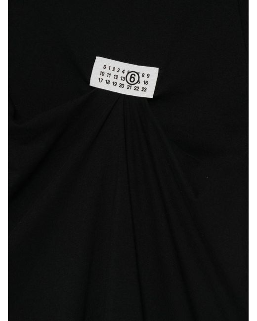MM6 by Maison Margiela Black Cotton T-Shirt