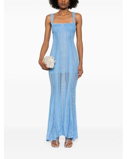 Charo Ruiz Blue Gaia Long Dress