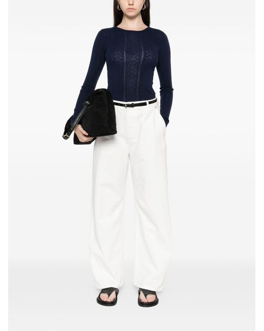 Herskind Blue Wool Crewneck Sweater