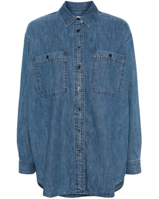 Isabel Marant Blue Verane Button-up Denim Shirt