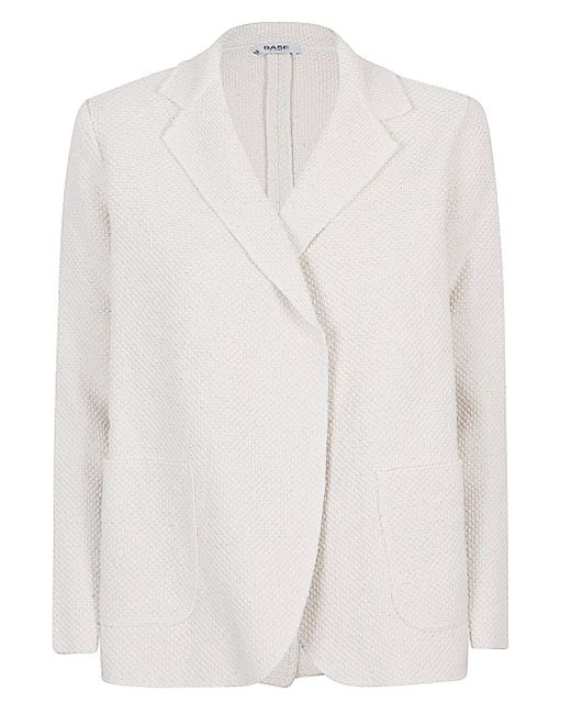 Base London White Cotton And Linen Blend Jacket