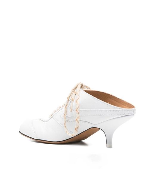 Dries Van Noten White Leather Heel Sneakers