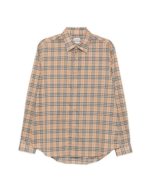 Burberry Natural Check Cotton Shirt for men