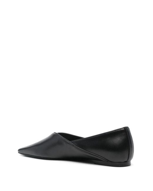 Totême Black Everyday Leather Flats