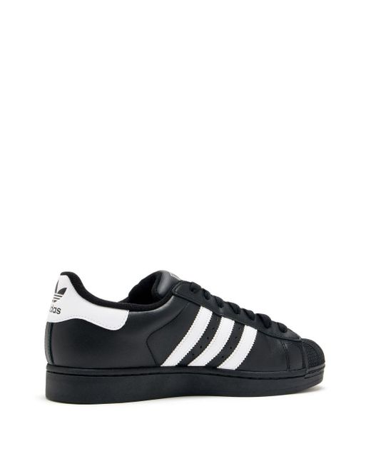 Adidas Black Low Top Rubber Sole Sneakers for men
