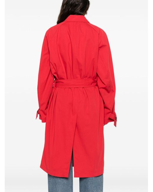 Totême  Red Cotton Trench Coat