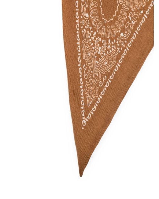 Destin Brown Printed Bandana Foulard