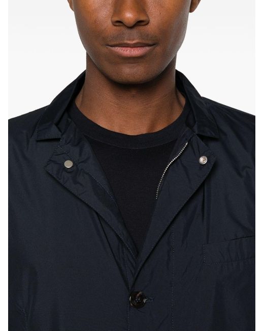 Heskimo Blue Overshirt With Logo for men
