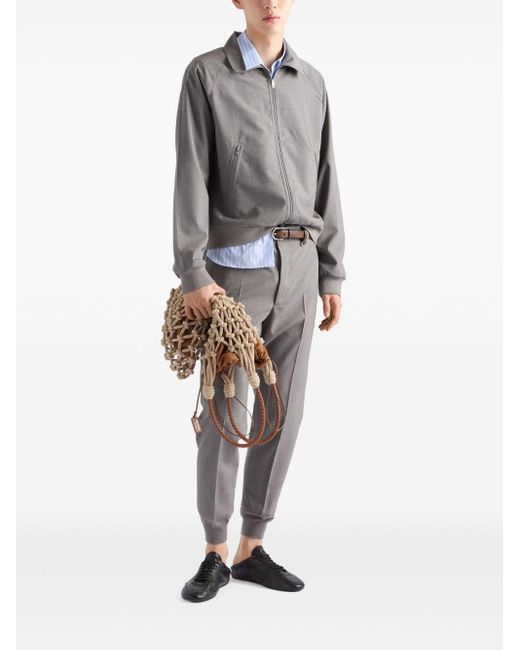 Giacca Blouson di Prada in Gray da Uomo