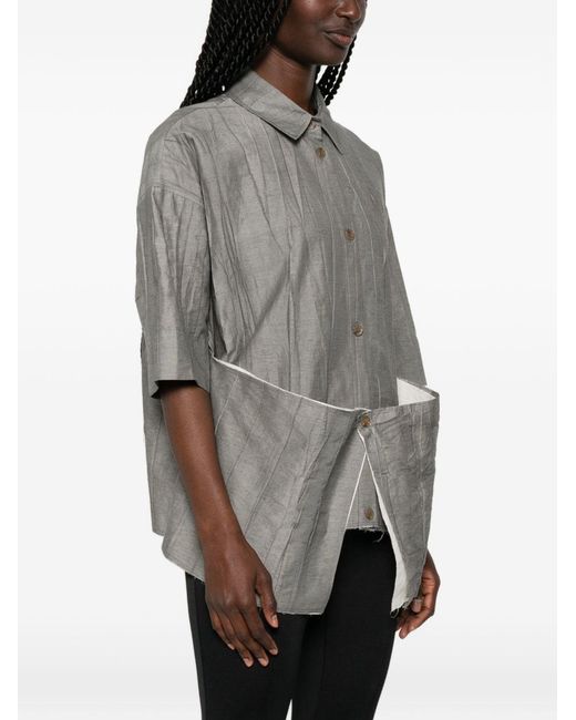 SOH Gray Cotton Blend Blouse