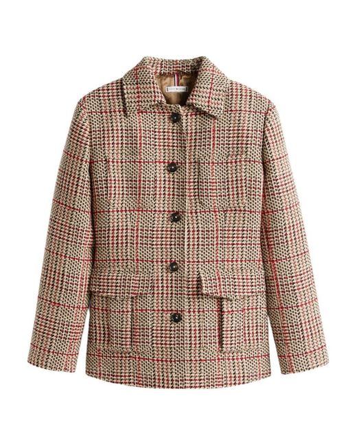 Tommy Hilfiger Brown Check Pocket Jacket