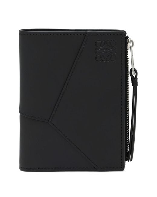 Loewe Black Puzzle Edge Slim Leather Wallet for men
